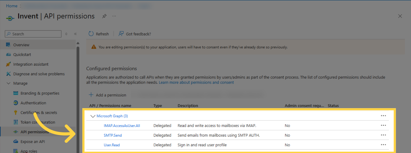 الخطوة 25 - Outlook OAuth