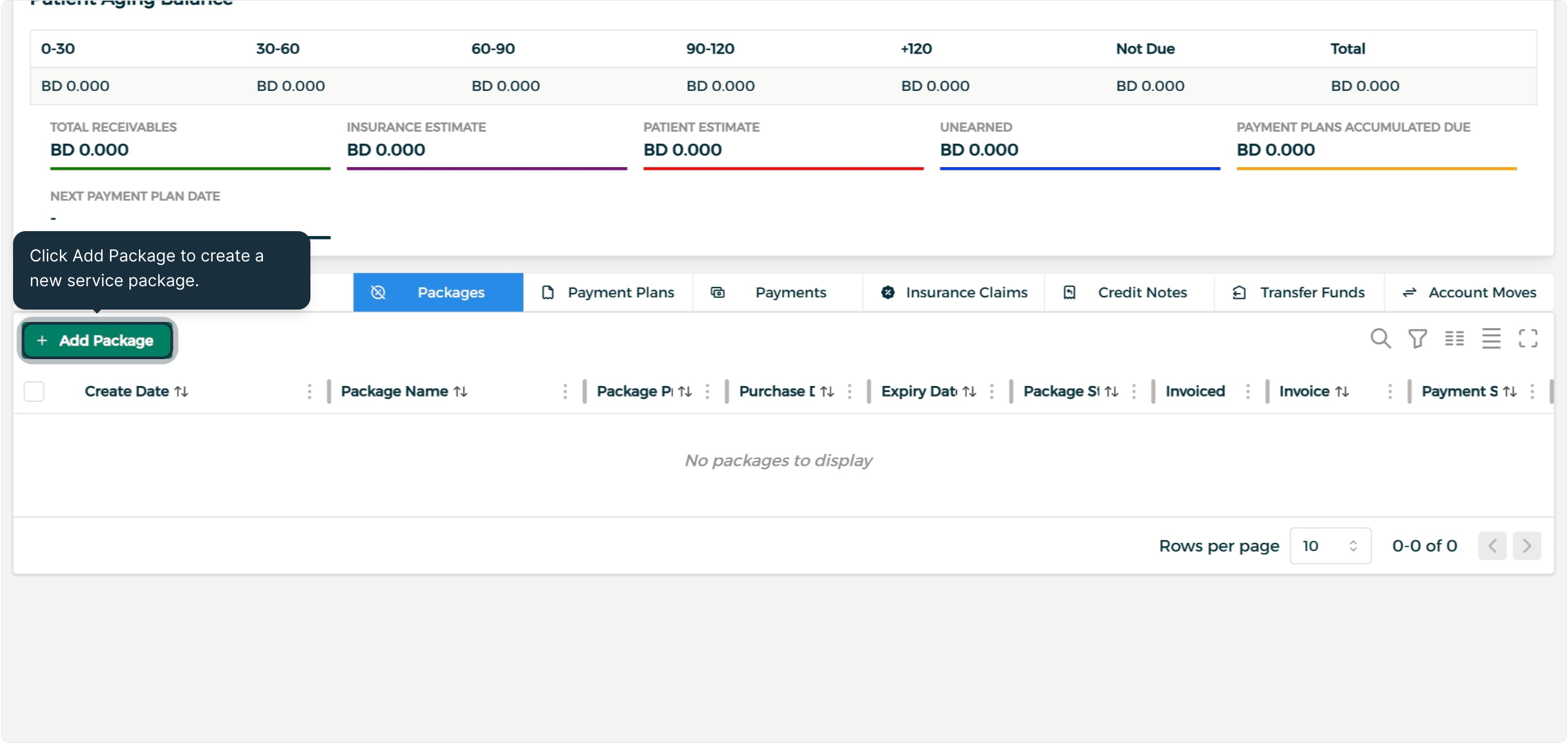 Step 1 - Add a Service Package